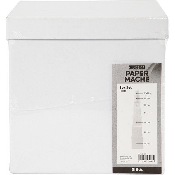 Botes - blanches - carres - 7 pcs