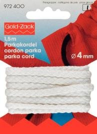 Bande parka 4 mm blanc - Disponible en d'autres couleurs Bande parka 4 mm blanc - Disponible en d'autres couleurs