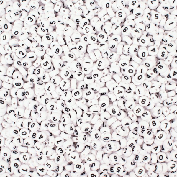 Perles - chiffres 0-9 -  7 mm - 500 pcs