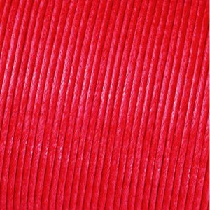 Cordon coton ciré rouge Cordon coton ciré rouge