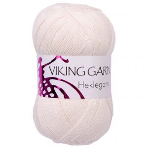Fil à crochet Viking 12/4 100g - Blanc naturel (801) Fil à crochet Viking 12/4 100g - Blanc naturel (801)