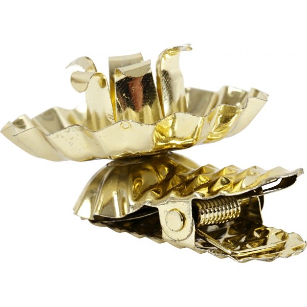 Clips lumineux - plaqués or - Ø40 mm - 8 pcs Clips lumineux - plaqués or - Ø40 mm - 8 pcs