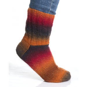 Fil Viking Nordlys 100g - Orange/rouge/noir (955) Fil Viking Nordlys 100g - Orange/rouge/noir (955)
