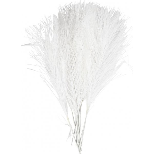 Plumes artificielles - blanches - 10 pcs