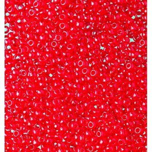 Rocailles transparentes - rouge clair Rocailles transparentes - rouge clair