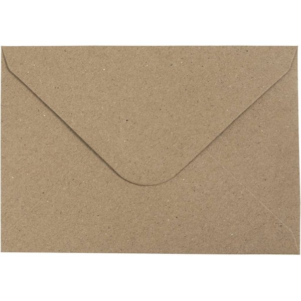 Enveloppe recyclée - naturel - 11,5 x 16 cm - 50 pcs Enveloppe recyclée - naturel - 11,5 x 16 cm - 50 pcs