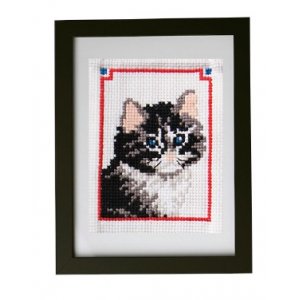 Kit de broderie Bordure enfant - Chaton Kit de broderie Bordure enfant - Chaton
