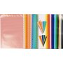 Papier glac - lot de bandes et feuilles