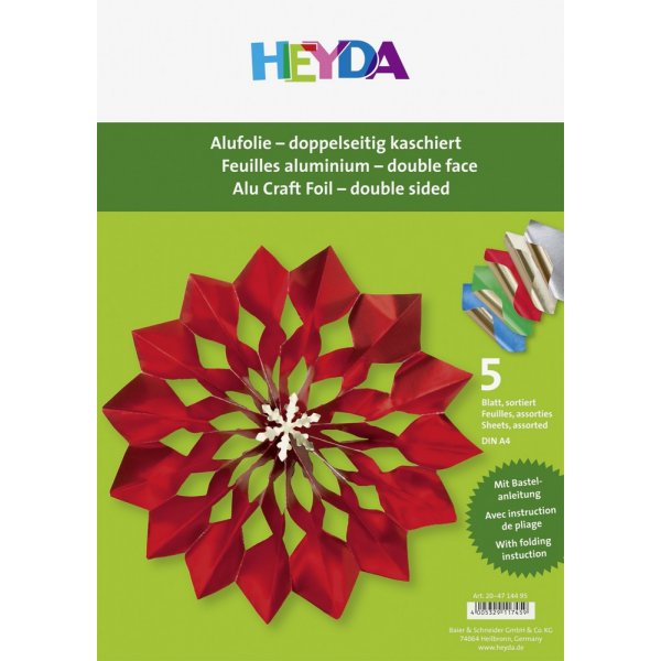 Feuille d\\\'aluminium A4 - 5 couleurs