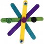 Paillettes et btons en bois - couleurs mlanges