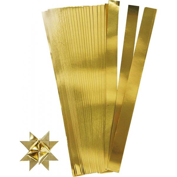 Bandes toiles - or - 6,5 cm - 100 bandes