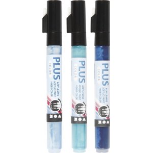 Marqueur Plus Color - bleu ciel - bleu marine - turquoise - 3 pcs Marqueur Plus Color - bleu ciel - bleu marine - turquoise - 3 pcs