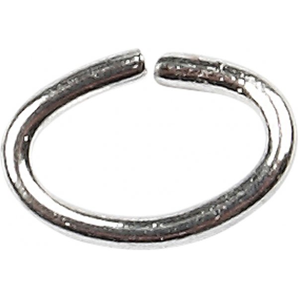 Anneaux ovales - plaqu argent - 50 pcs