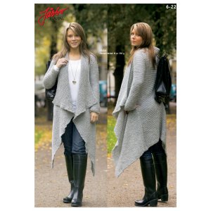 Patron tricot - Cardigan long au point mousse Patron tricot - Cardigan long au point mousse