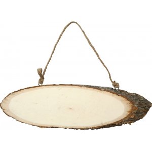 Plaque de porte - plaque en bois découpée en angle avec bord en écorce Plaque de porte - plaque en bois découpée en angle avec bord en écorce