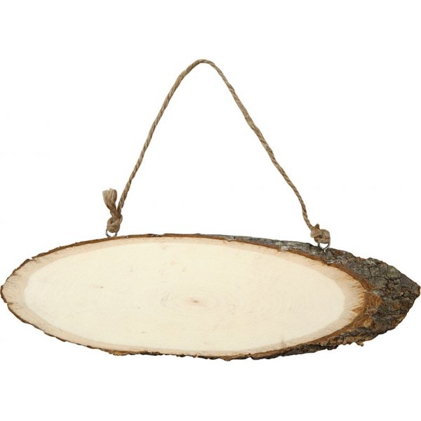 Plaque de porte - plaque en bois dcoupe en angle avec bord en corce