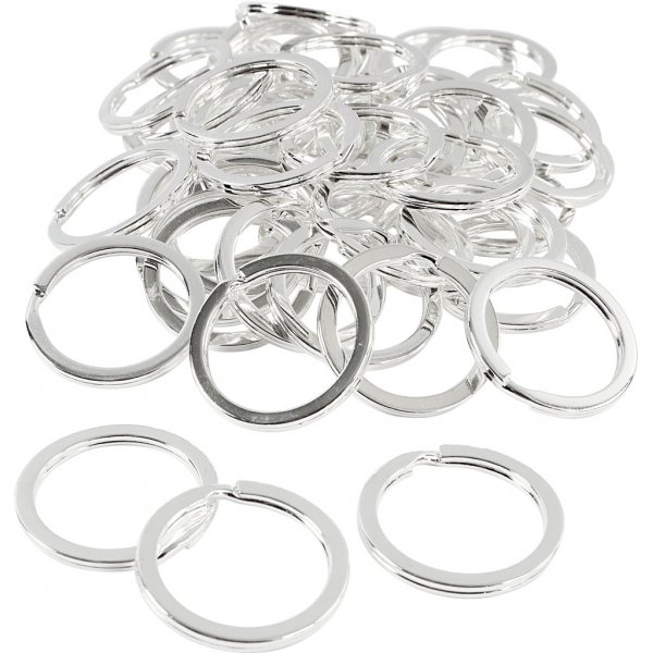 Porte-clés - plaqué argent - 50 pcs Porte-clés - plaqué argent - 50 pcs