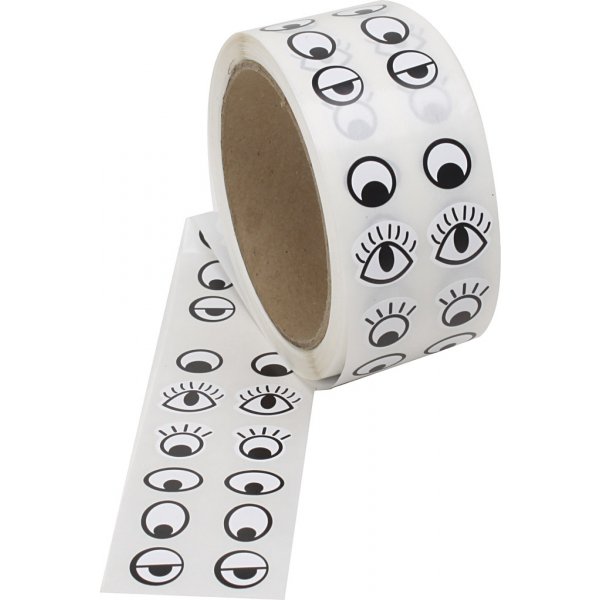 Yeux de colle - noir - blanc - 2000 pcs Yeux de colle - noir - blanc - 2000 pcs