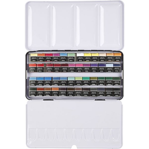 Peintures aquarelle Art Aqua - couleurs standards - 48 pcs