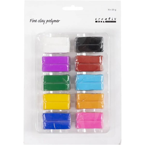 Argile polymre fine, colore, 10x20 g