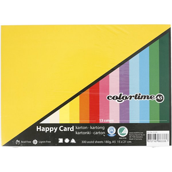 Carton Printemps - couleurs mlanges - A5 - 300 feuilles
