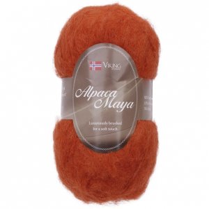 Fil Viking Alpaga Maya 50g - Orange (751) Fil Viking Alpaga Maya 50g - Orange (751)