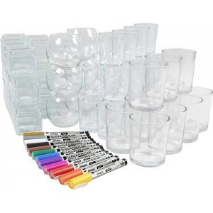 Kit de bricolage - Bougeoir avec marqueur en porcelaine Kit de bricolage - Bougeoir avec marqueur en porcelaine