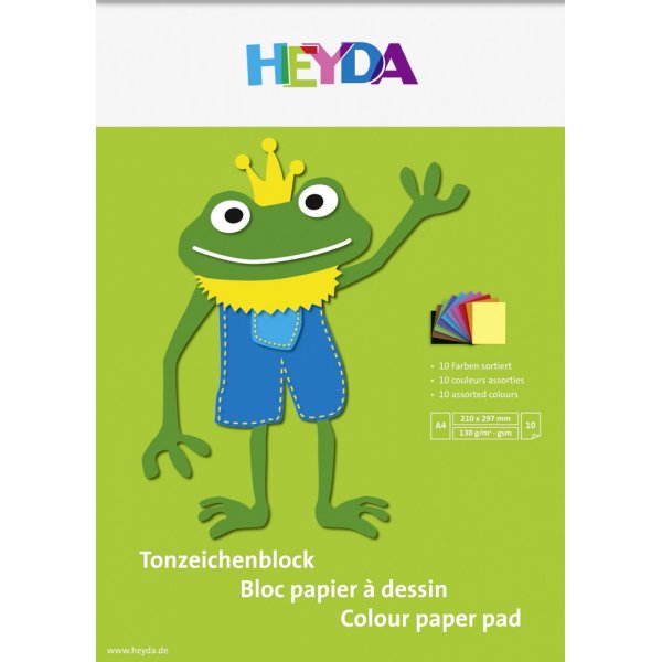 Bloc de papier color A4 130 g - 10 pages (version 2)
