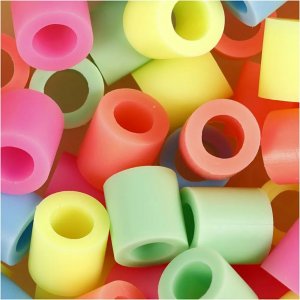 NABBI Perles tube Jumbo 500 pcs - Couleurs pastel NABBI Perles tube Jumbo 500 pcs - Couleurs pastel
