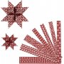 Bandes toiles - rouge - blanc - 6,5+11,5 cm - 60 bandes