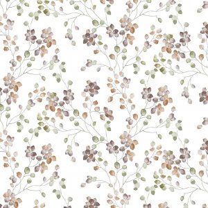 Toile cirée textile feuille vert/cognac Toile cirée textile feuille vert/cognac