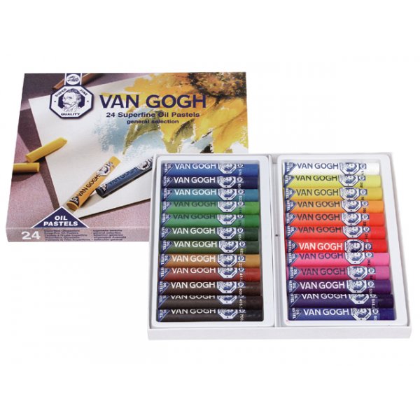 Pastels à l'huile Van Gogh dans un coffret