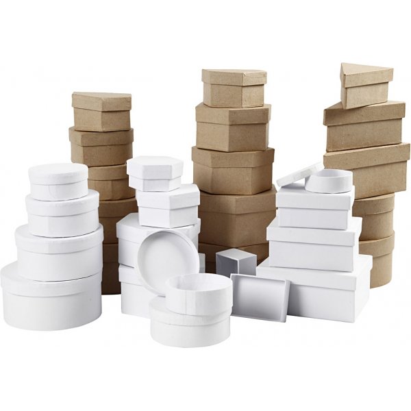 Papaskar - marron - blanc - 30 pcs