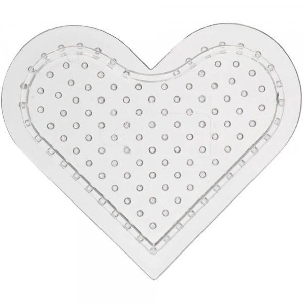 Assiettes perles - Transparentes - Petits coeurs - 10 pcs