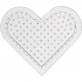 Assiettes perles - Transparentes - Petits coeurs - 10 pcs