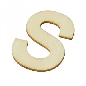 Lettres en bois non traité 40x2 mm - S Lettres en bois non traité 40x2 mm - S