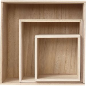 Boîtes de rangement - carrées - 3 pcs Boîtes de rangement - carrées - 3 pcs