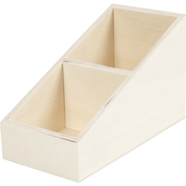Bote de prsentation - bois - 10 x 19,5 cm