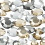 Strass - huile dorée - Rond - 6+9+12 mm - 360 pcs