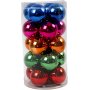 Boules de sapin de Nol - couleurs vives - 6 cm - 20 pcs