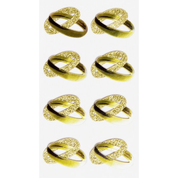 Mlange d\\\'autocollants - Bagues - or