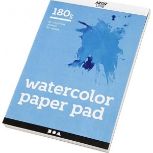 Bloc aquarelle - blanc - A5 - 180 g - 20 feuilles Bloc aquarelle - blanc - A5 - 180 g - 20 feuilles