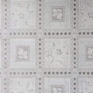 Tissu ciré Lacet PVC - Carreaux blanc Tissu ciré Lacet PVC - Carreaux blanc