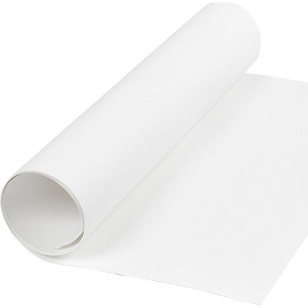 Papier cuir - blanc - uni - 1 m