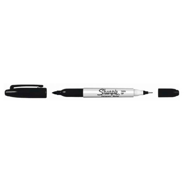 Marqueur permanent Sharpie  double pointe - Noir
