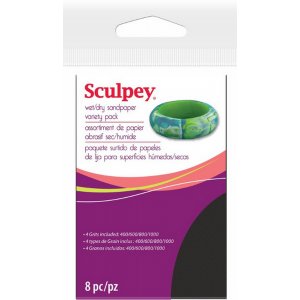 Papier abrasif sec/humide Sculpey - 8 pièces Papier abrasif sec/humide Sculpey - 8 pièces