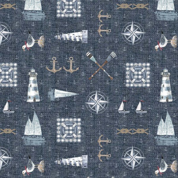 Tissu pour rideau frgate 10 marine