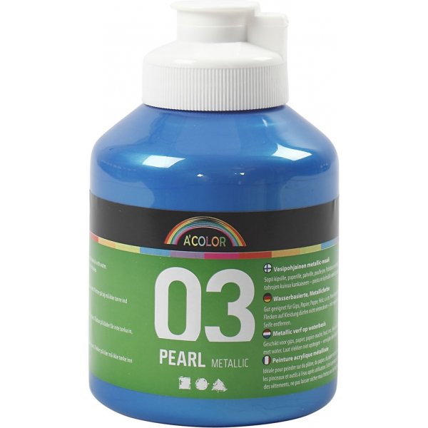 Peinture scolaire Acrylique - Métallisé - bleu - métallisé - 500 ml Peinture scolaire Acrylique - Métallisé - bleu - métallisé - 500 ml