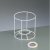 Cadre de lampe cadre 10 cm / ø 10 cm - rond blanc Cadre de lampe cadre 10 cm / ø 10 cm - rond blanc