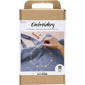 Kit DIY Broderie - bleu tourterelle - Sac textile Kit DIY Broderie - bleu tourterelle - Sac textile